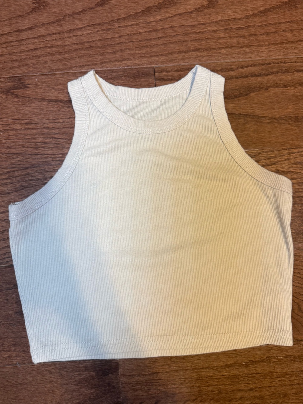 Women’s Cream Ribbed Tank Top